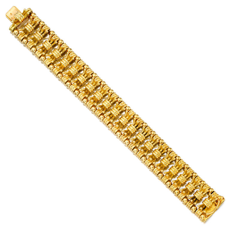 18k Yellow Gold Bow Ties Bracelet