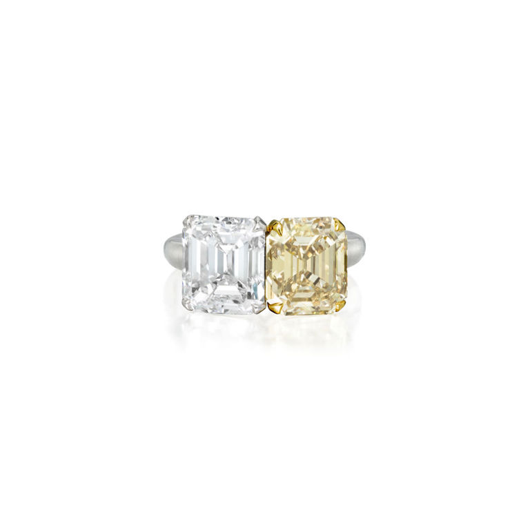 Platinum and Gold Diamond Ring