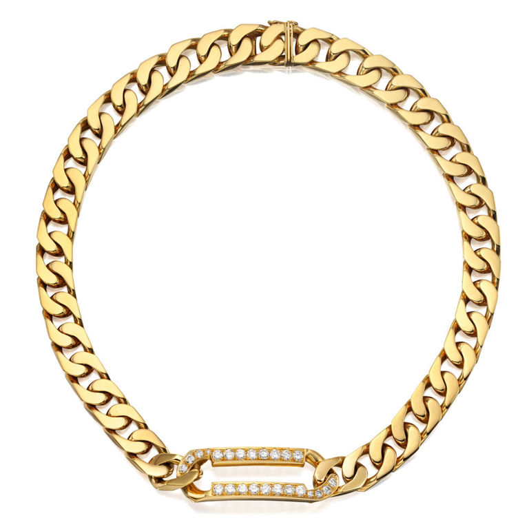 18k Yellow Gold Diamond Necklace