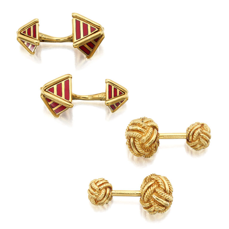 Two Pairs of Gold Cufflinks