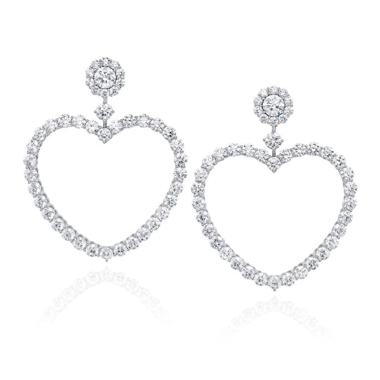18k White Gold Diamond Earrings
