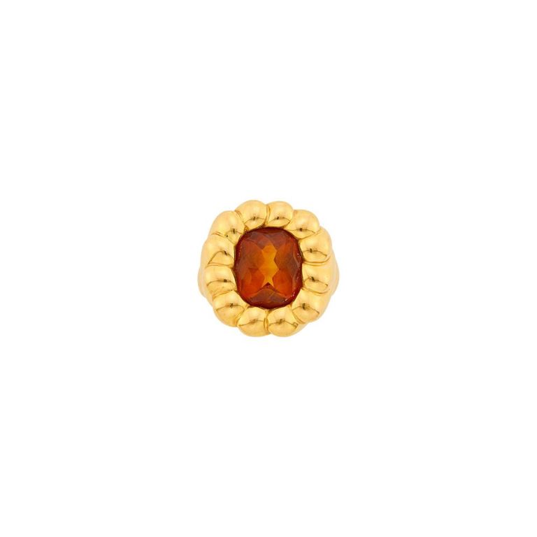 18k Gold Citrine Ring
