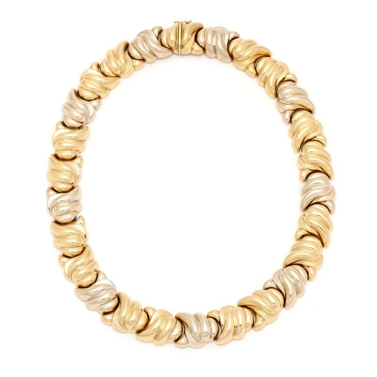 Bi-Color Gold Link Necklace