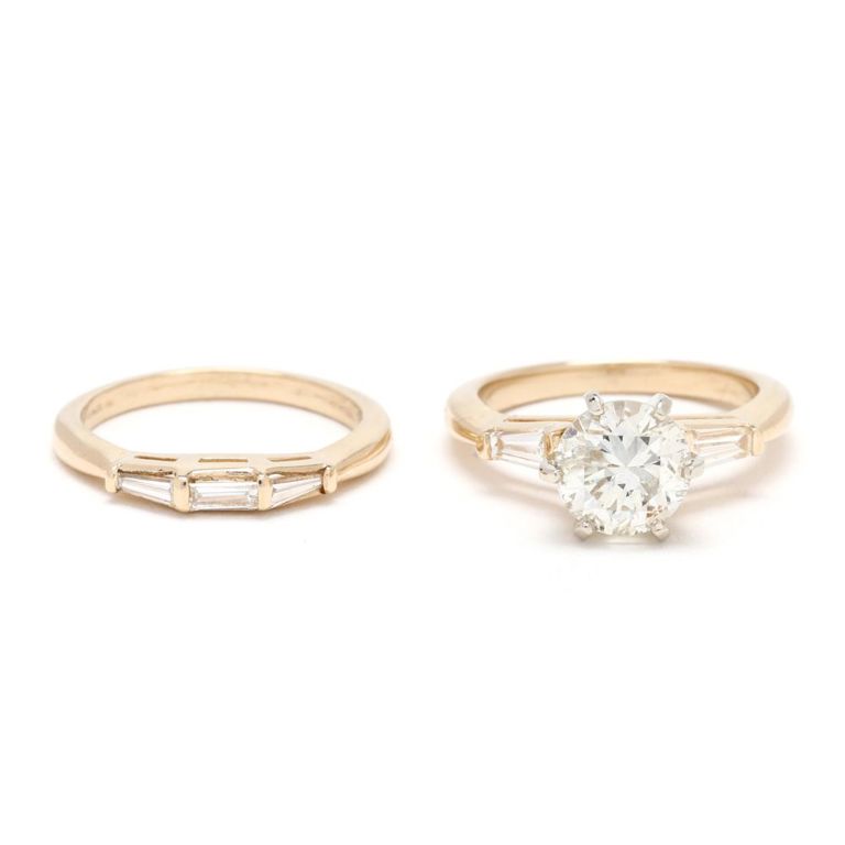 Set of 2 14k Gold Rings