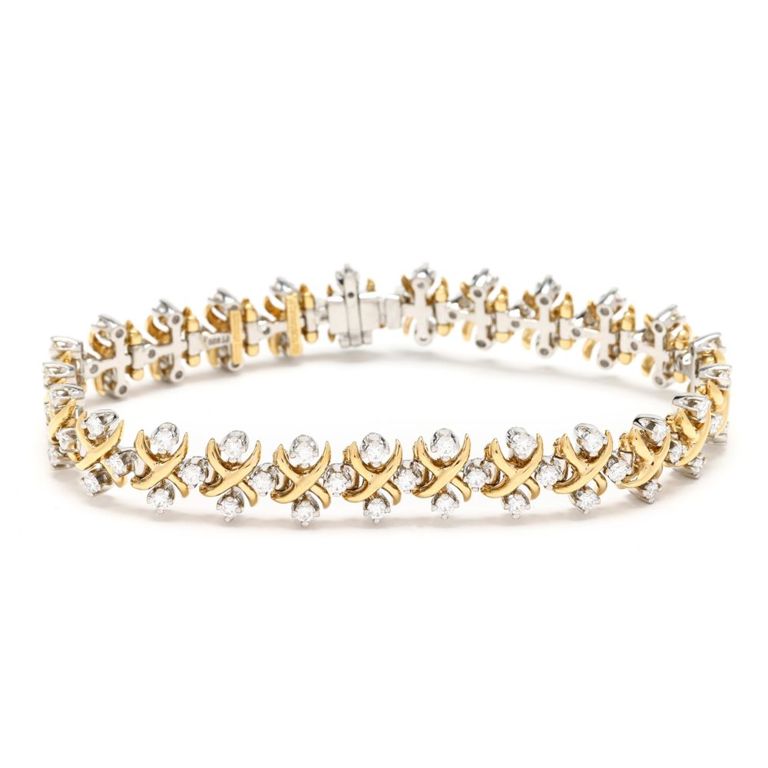 Gold and Platinum Diamond Bracelet