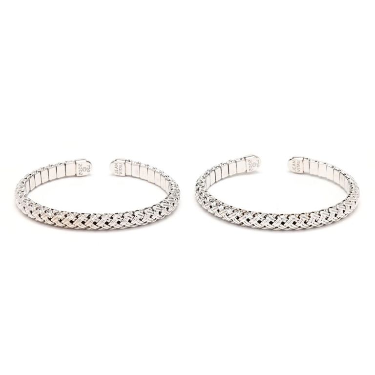 Pair of 18k White Gold Bracelets