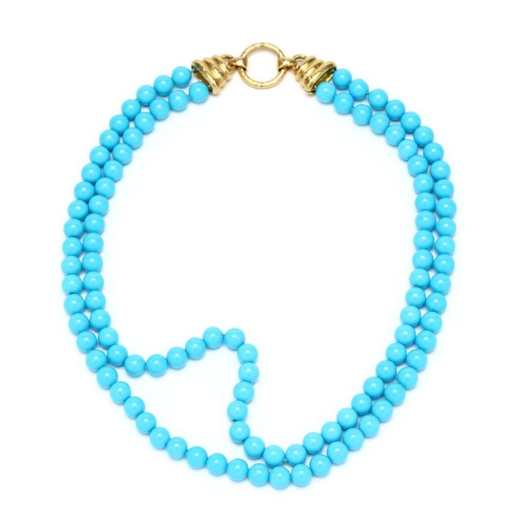19k Gold Turquoise Necklace