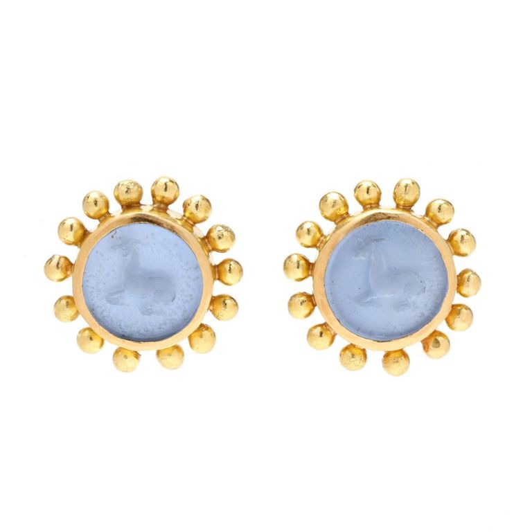 19k Gold Venetian Glass Earrings