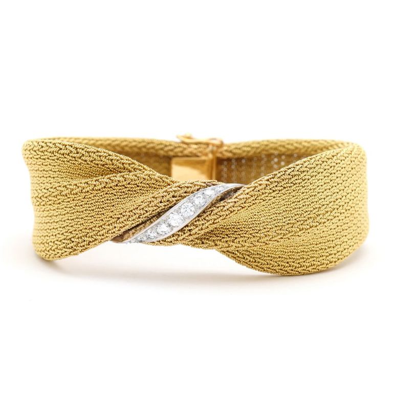 18k Gold and Platinum Diamond Bracelet