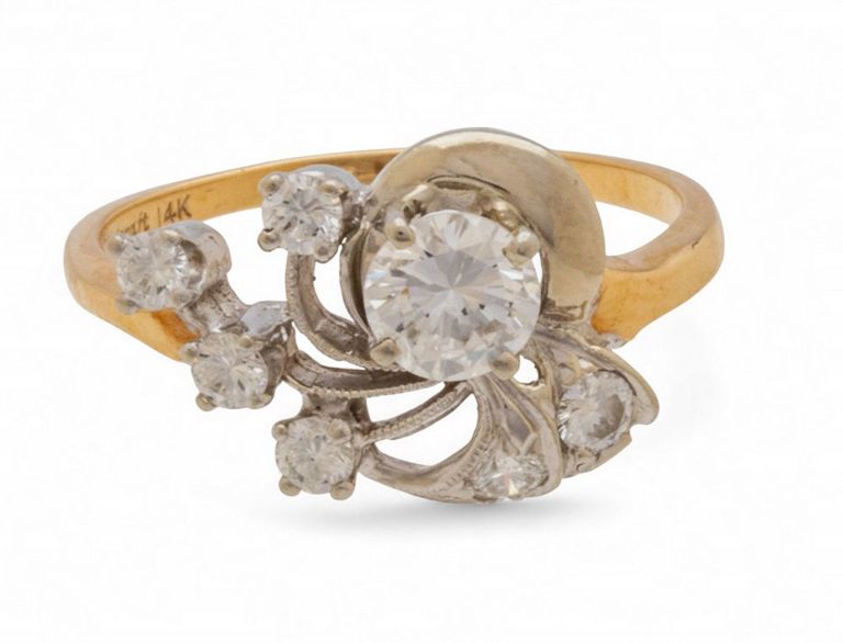 14k Gold Diamond Ring