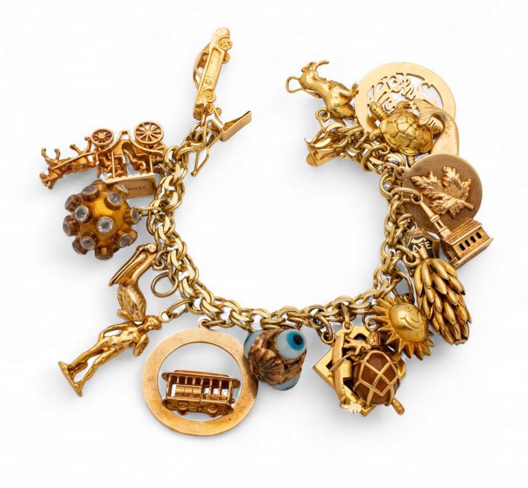 14k Gold Charm Bracelet