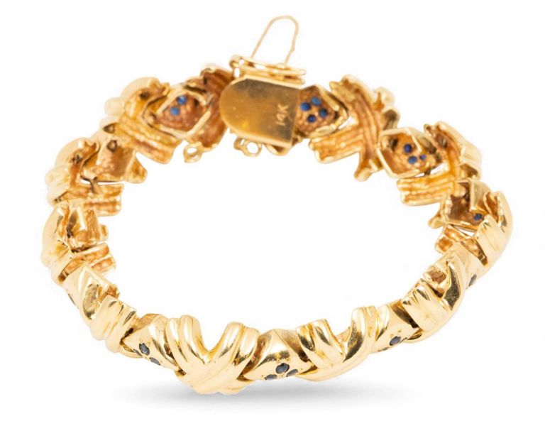 14k Gold Sapphire Bracelet