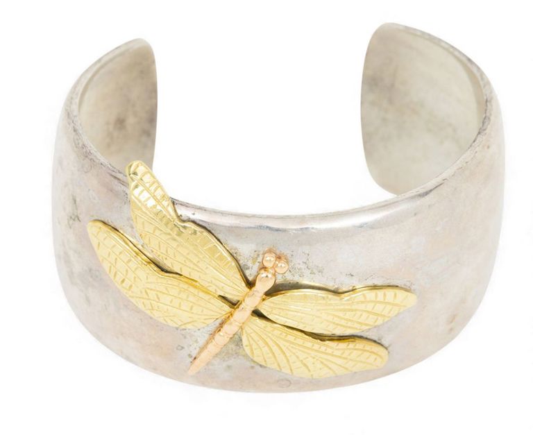 Silver and Gold Cuff Bracelet