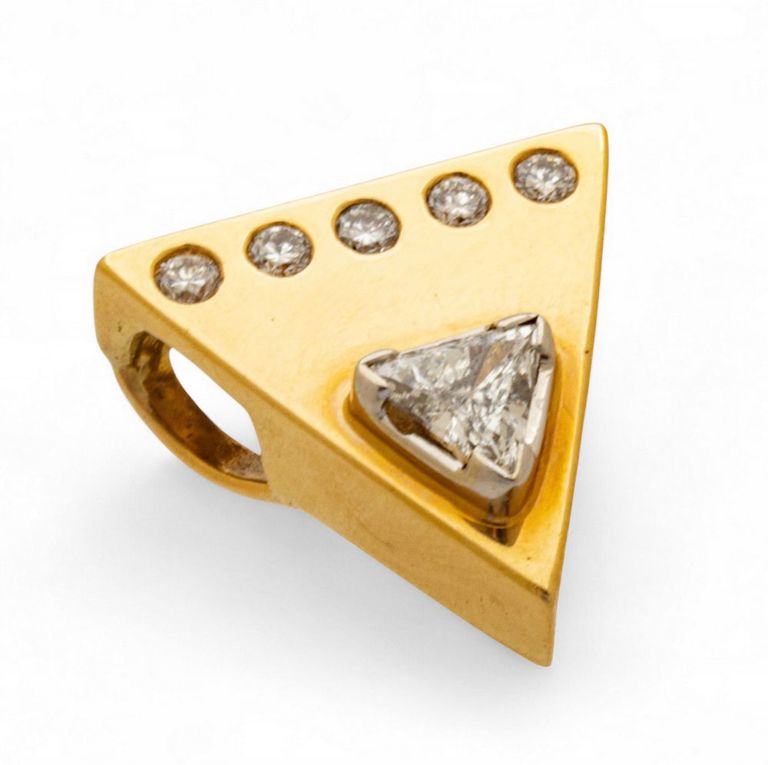 14k Gold Diamond Pendant