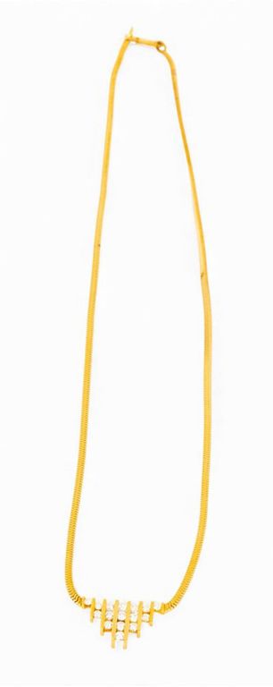 18k Yellow Gold Diamond Necklace