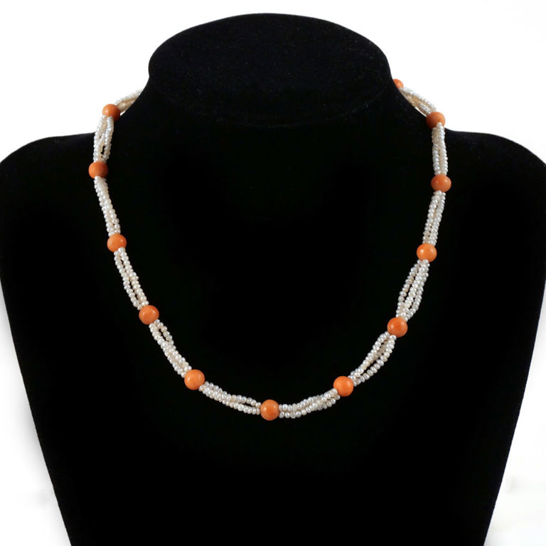 Pearl and Coral Necklace