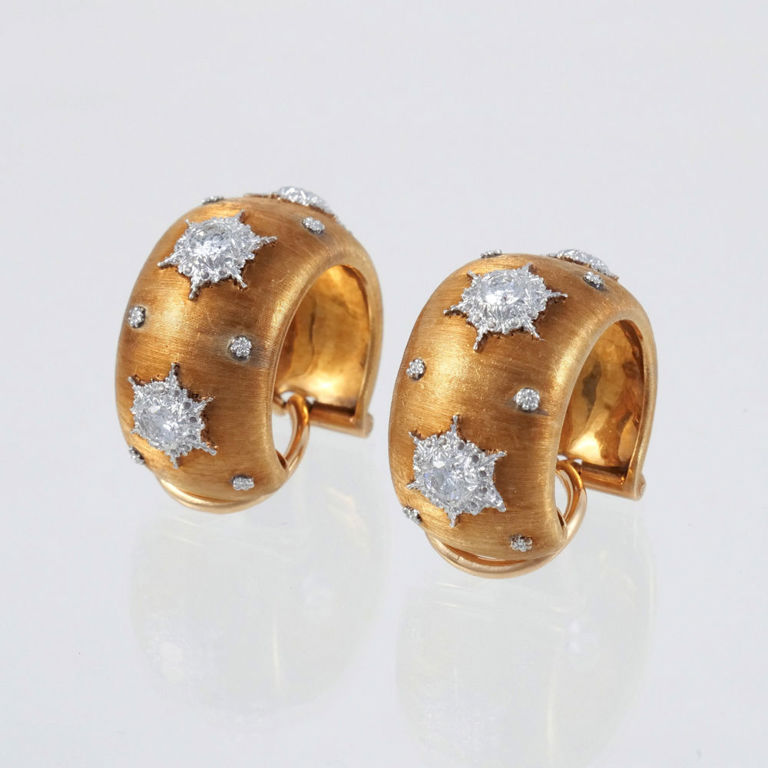 18k Gold Diamond Earrings