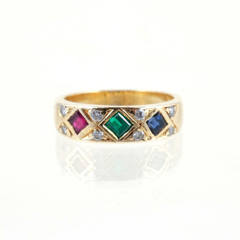 Gold Multi-Stone Ring