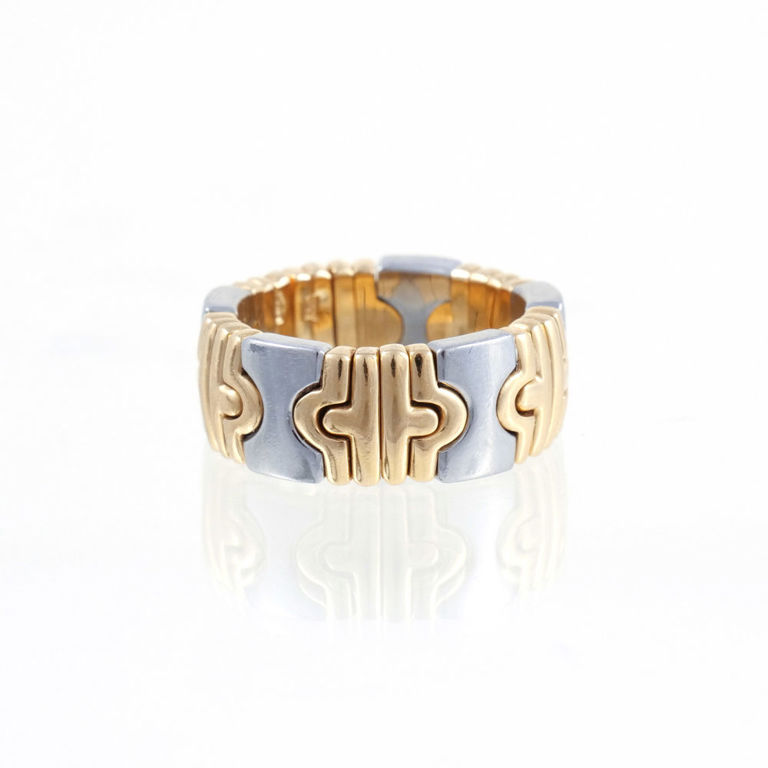 18k Gold and Steel Ring