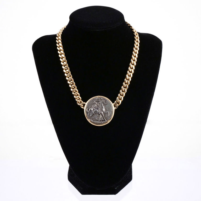 18k Gold Medallion Necklace