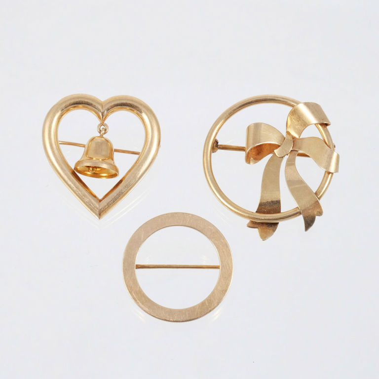14k Gold Pin Set