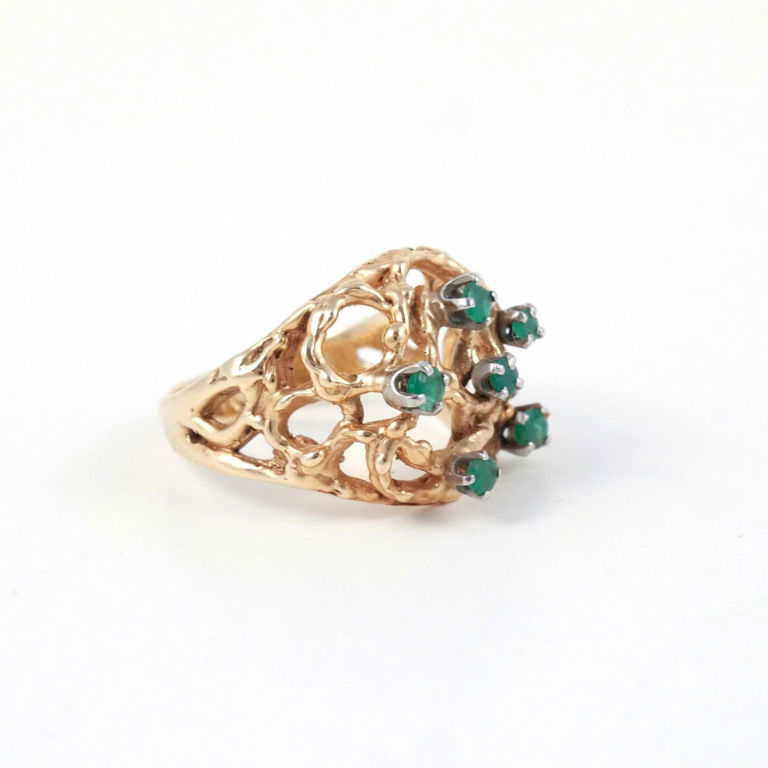 14k Gold and Emerald Ring