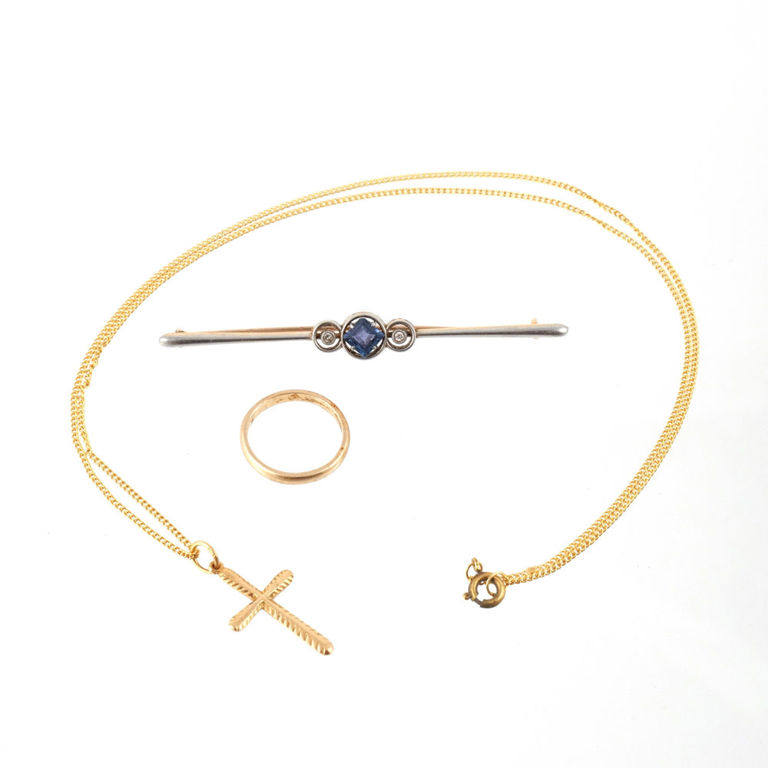 Gold Diamond Jewelry Set