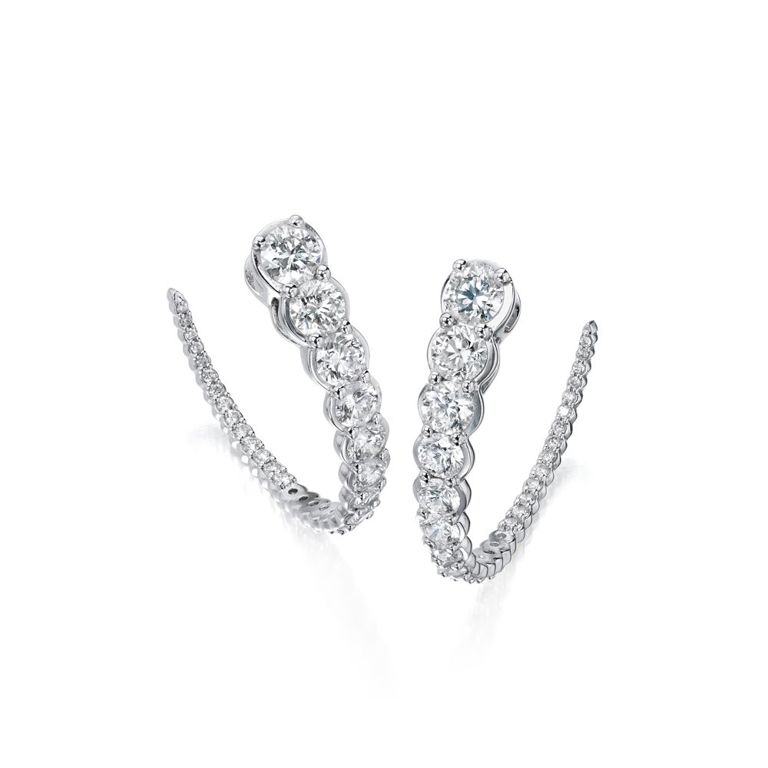 18k White Gold Diamond Earrings