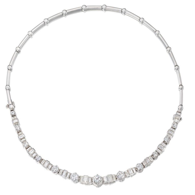 18k White Gold Diamond Necklace