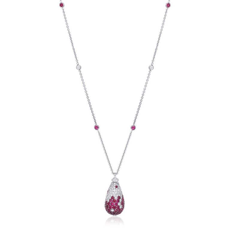 Platinum Ruby Necklace