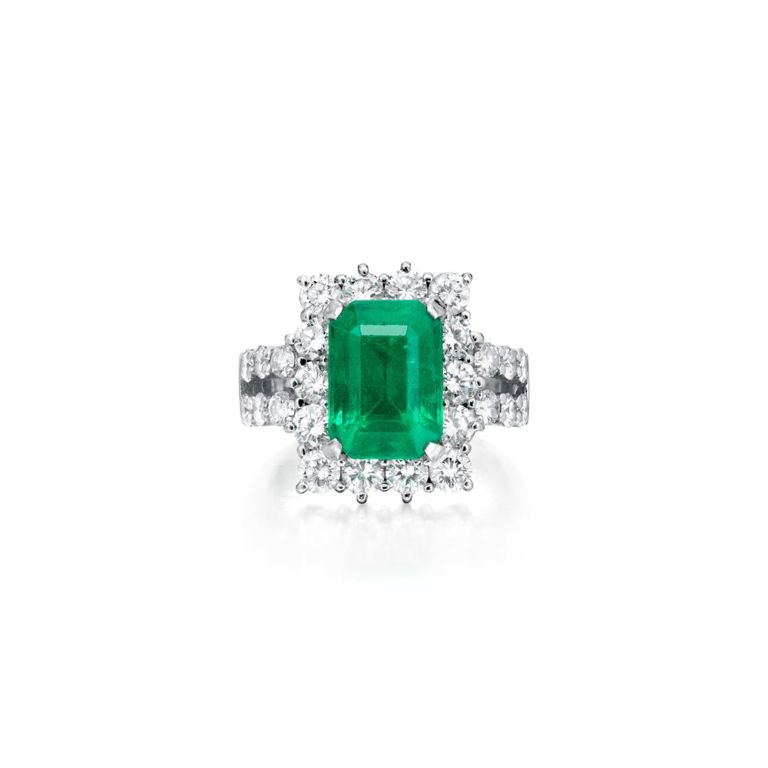 Emerald and Diamond Ring