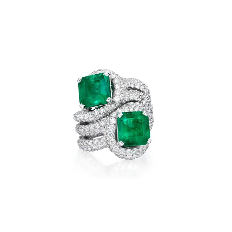 Emerald and Diamond Ring