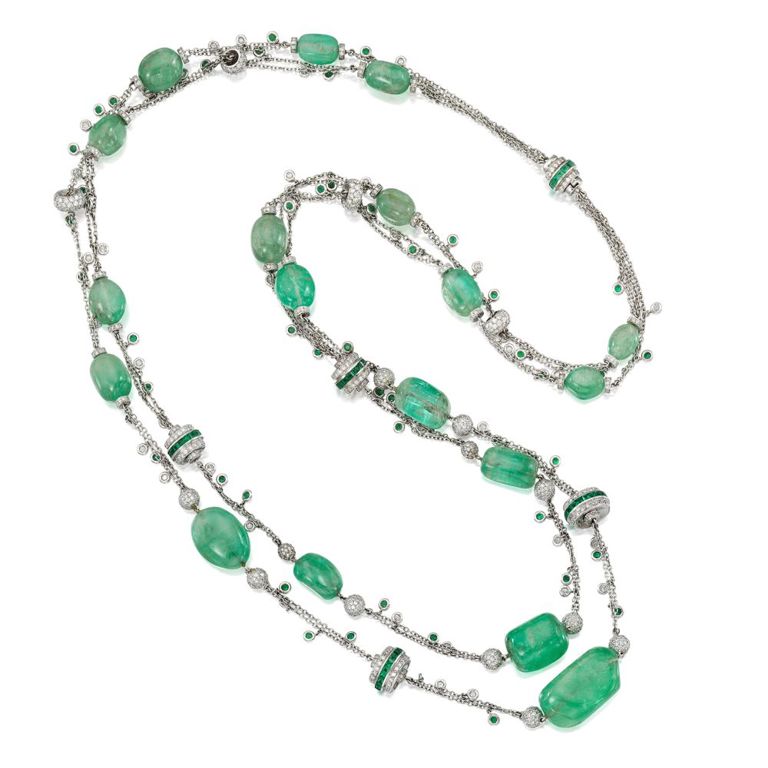 Emerald and Diamond Sautoir