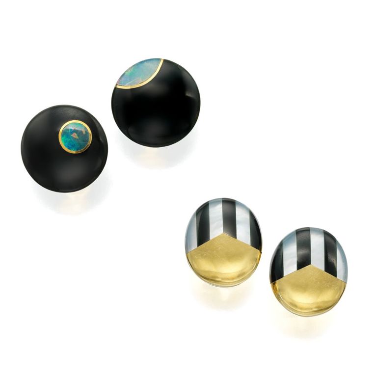 Two Pairs of Hardstone Earrings