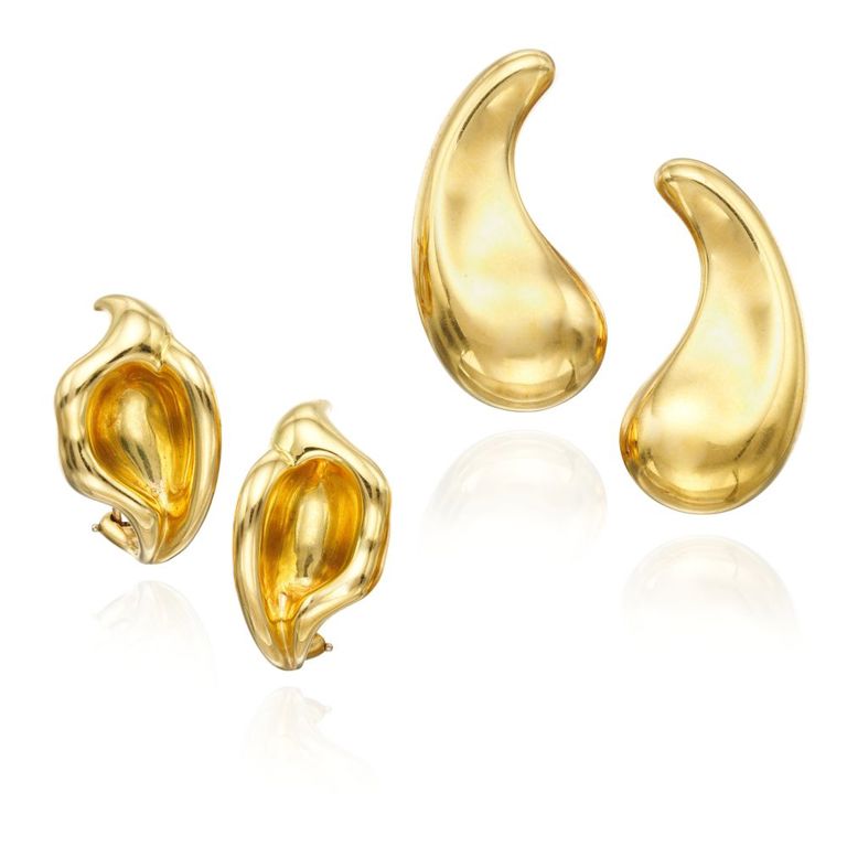 Two Pairs of Gold Earrings