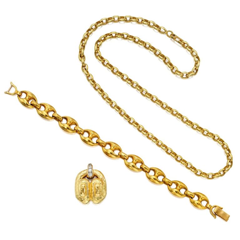 Gold Diamond Jewelry Set
