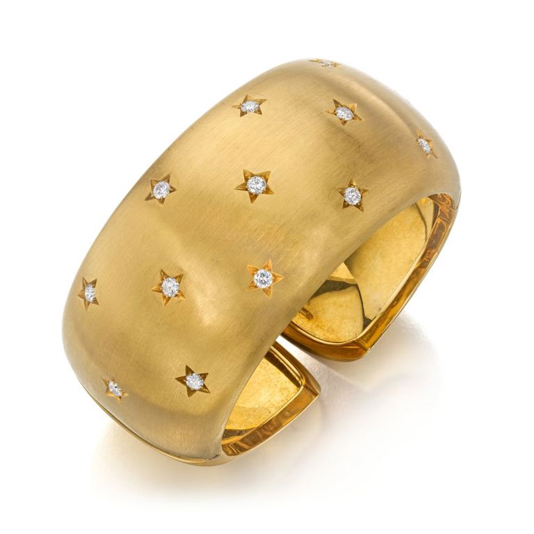 Gold and Diamond Bangle