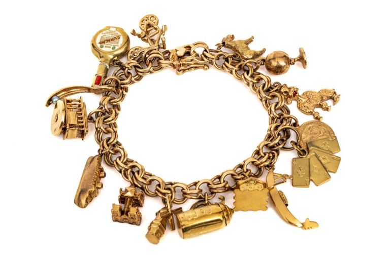 14k Gold Charm Bracelet