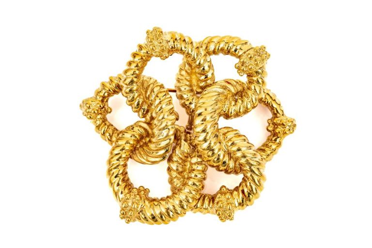 18k Gold Knot Brooch/Pendant