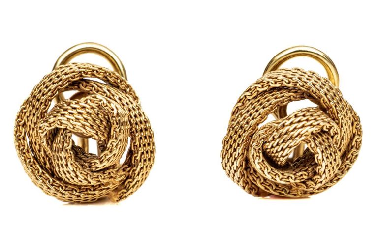 14k Gold Knot Earrings