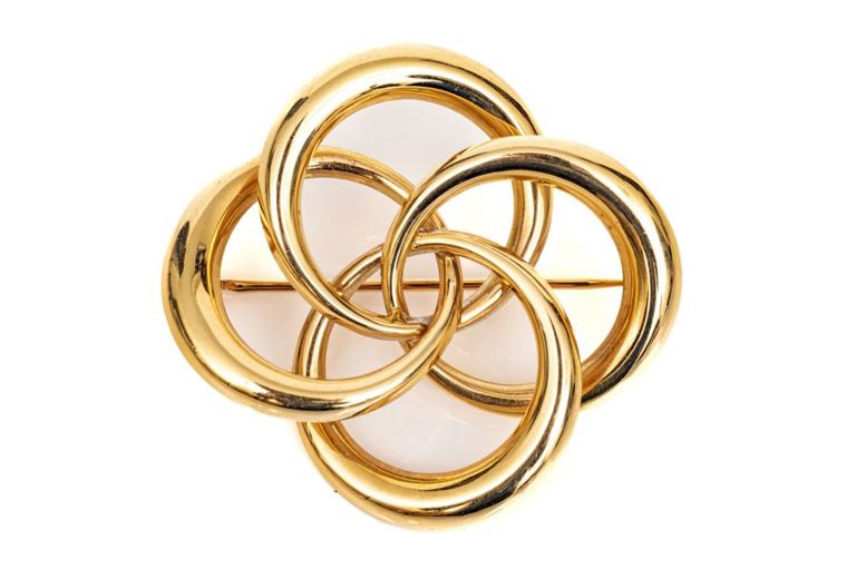 14k Gold Knot Brooch