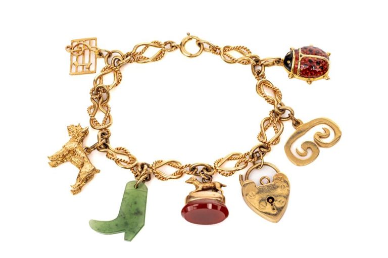 14k Gold Charm Bracelet
