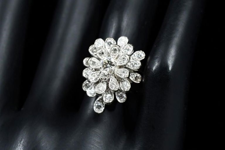 14k White Gold Diamond Ring