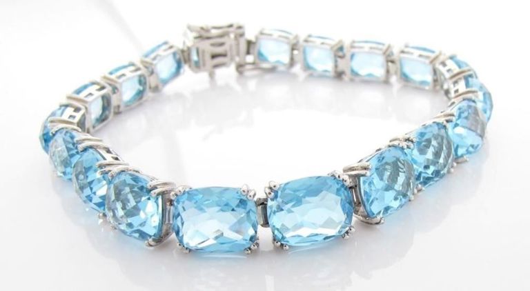 Sterling Silver Topaz Bracelet