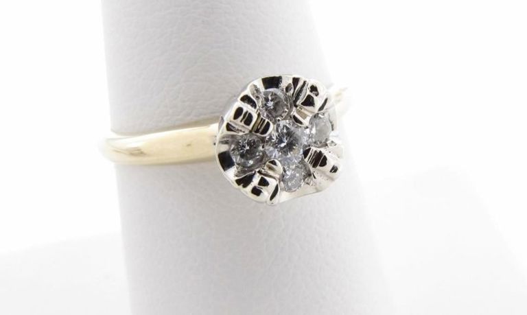 14k Gold Diamond Ring