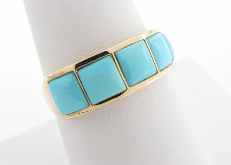 14k Gold Turquoise Ring