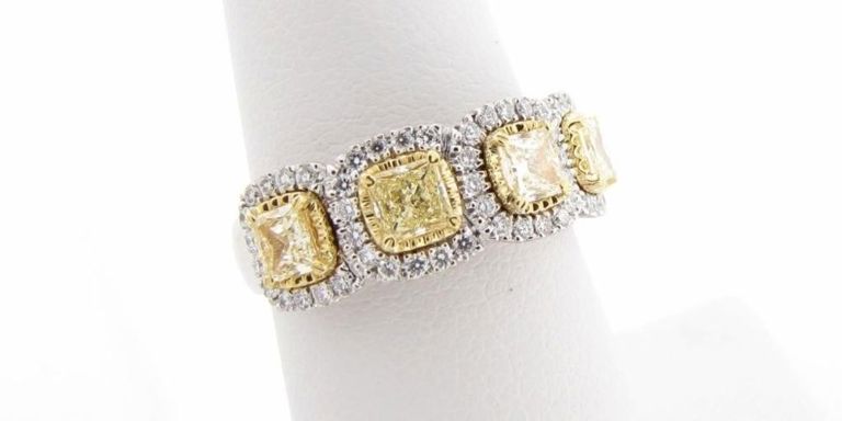 18k Yellow and White Gold Diamond Ring