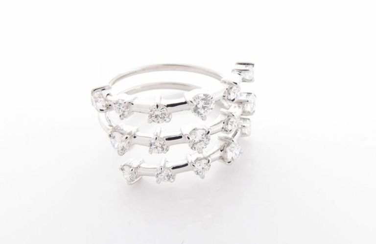14k White Gold Diamond Ring
