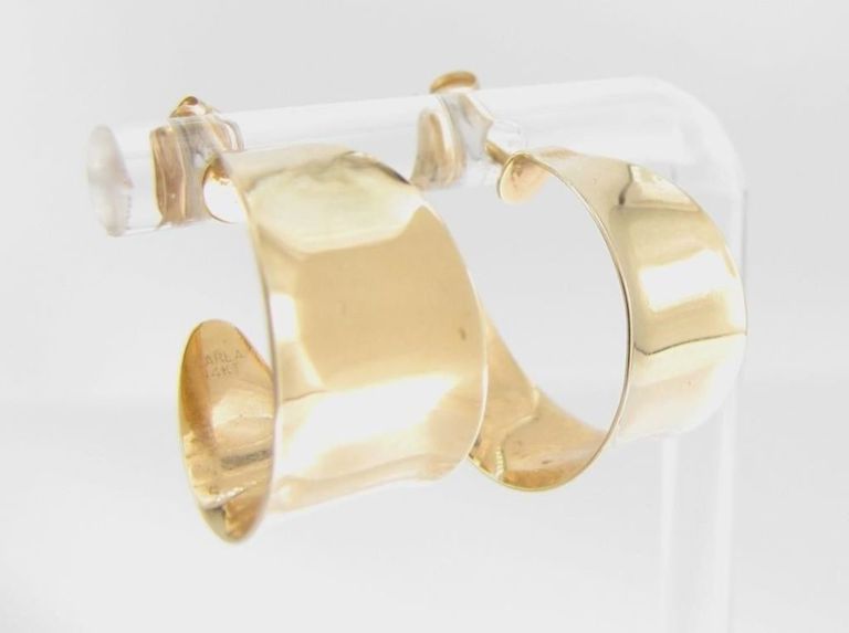 Pair of 14k Gold Hoop Earrings