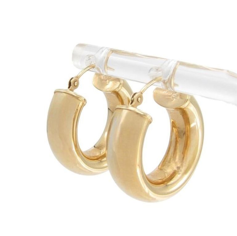 Pair of 14k Gold Hoop Earrings